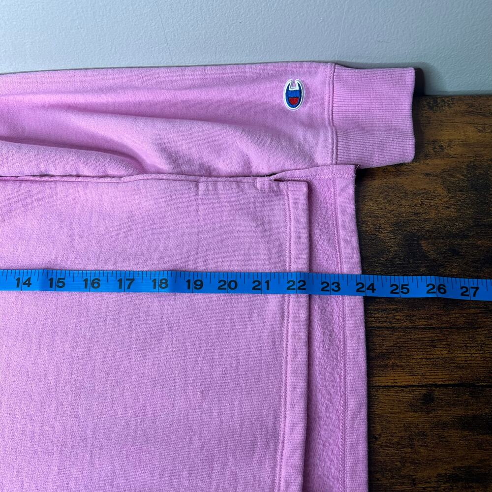 Pink Champion Mock Neck Sweatshirt Pullover Crop Logo Women's Medium - Picture 7 of 8